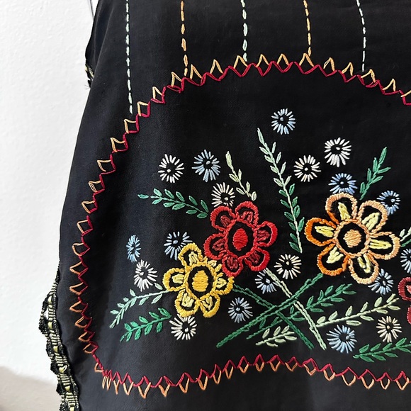 Embroidered Floral Upcycled Top